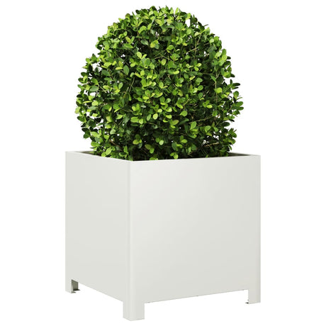 Plantenbak 40x40x40 cm staal wit - AllerleiShop