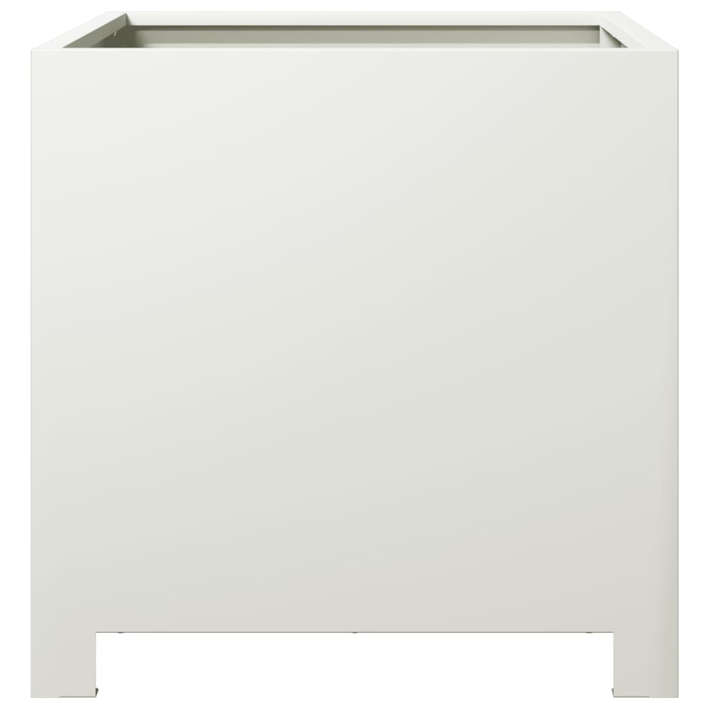 Plantenbak 40x40x40 cm staal wit - AllerleiShop