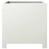 Plantenbak 40x40x40 cm staal wit - AllerleiShop