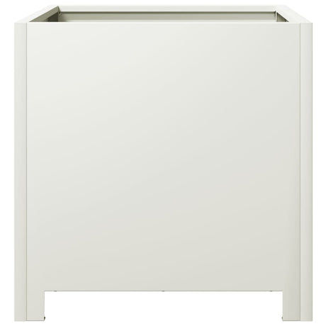 Plantenbak 40x40x40 cm staal wit - AllerleiShop