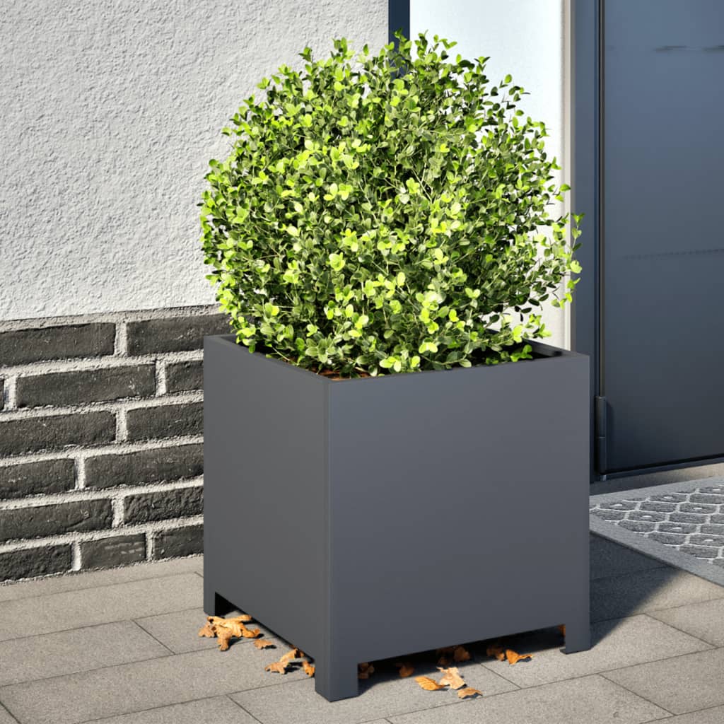 Plantenbak 40x40x40 cm staal antracietkleurig - AllerleiShop