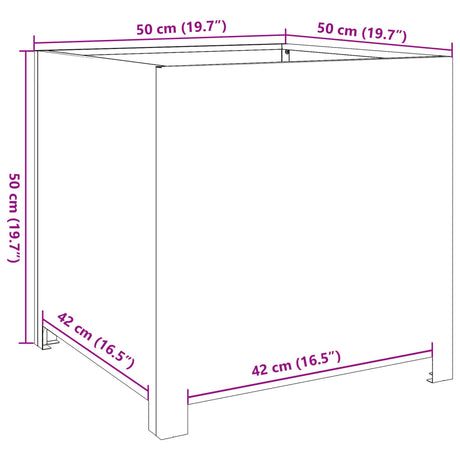 Plantenbak 50x50x50 cm staal zwart - AllerleiShop