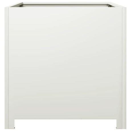 Plantenbak 50x50x50 cm staal wit - AllerleiShop