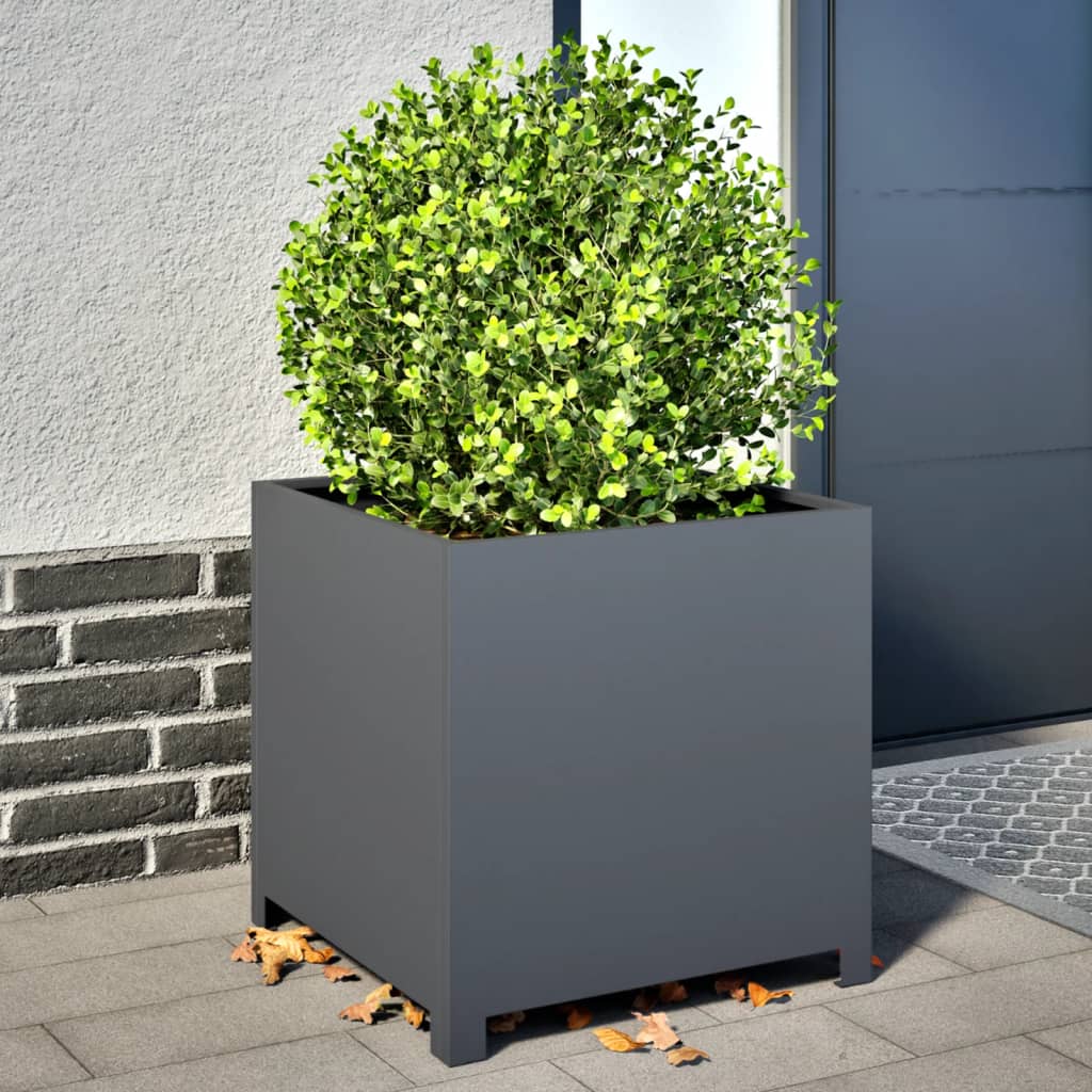 Plantenbak 50x50x50 cm staal antracietkleurig - AllerleiShop