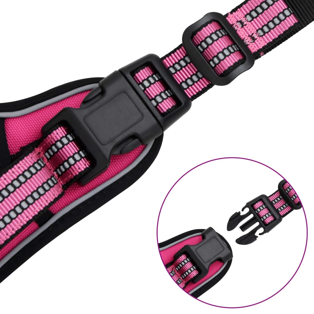 Hondentuigje met riem en halsband verstelbaar S roze - AllerleiShop