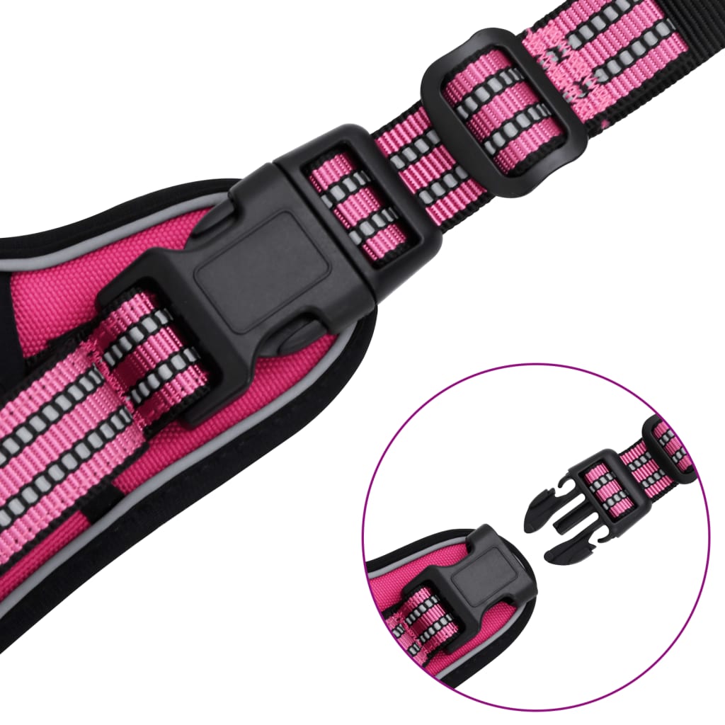 Hondentuigje met riem en halsband verstelbaar L roze - AllerleiShop