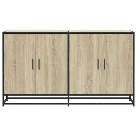 Dressoir 134x35x76 cm bewerkt hout sonoma eikenkleurig - AllerleiShop