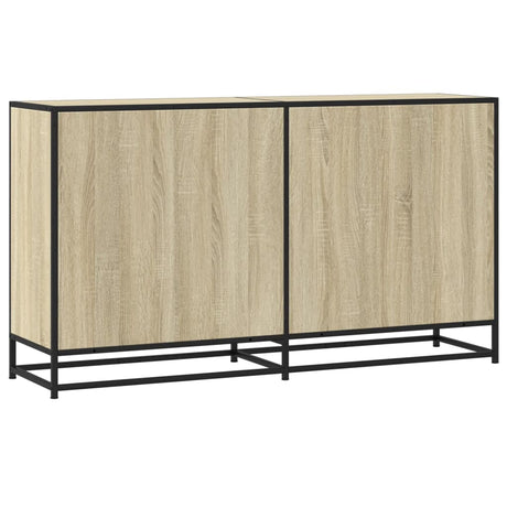 Dressoir 134x35x76 cm bewerkt hout sonoma eikenkleurig - AllerleiShop