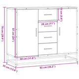 Dressoir 92x35x76 cm bewerkt hout gerookt eikenkleurig - AllerleiShop