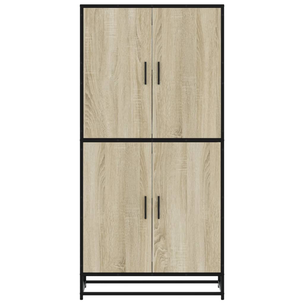 Hoge kast 68x35x139 cm bewerkt hout sonoma eikenkleurig - AllerleiShop