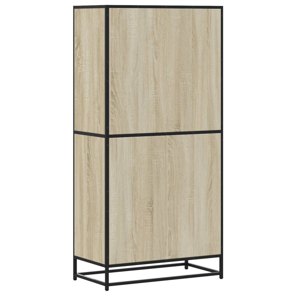 Hoge kast 68x35x139 cm bewerkt hout sonoma eikenkleurig - AllerleiShop