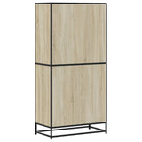 Hoge kast 68x35x139 cm bewerkt hout sonoma eikenkleurig - AllerleiShop