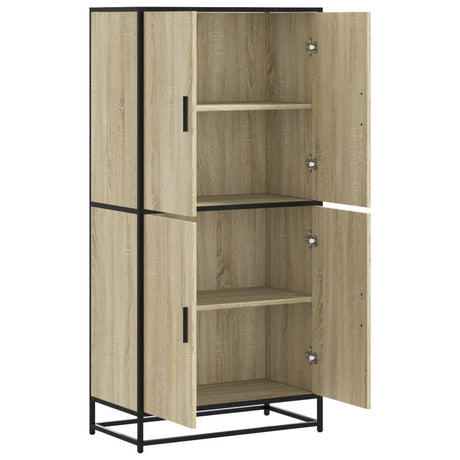 Hoge kast 68x35x139 cm bewerkt hout sonoma eikenkleurig - AllerleiShop