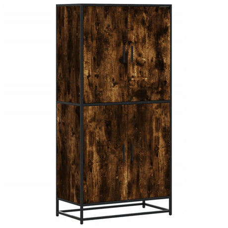 Hoge kast 68x35x139 cm bewerkt hout gerookt eikenkleurig - AllerleiShop