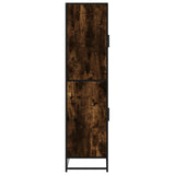 Hoge kast 68x35x139 cm bewerkt hout gerookt eikenkleurig - AllerleiShop