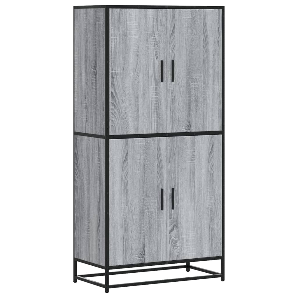 Hoge kast 68x35x139 cm bewerkt hout grijs sonoma eikenkleurig - AllerleiShop