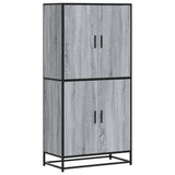 Hoge kast 68x35x139 cm bewerkt hout grijs sonoma eikenkleurig - AllerleiShop