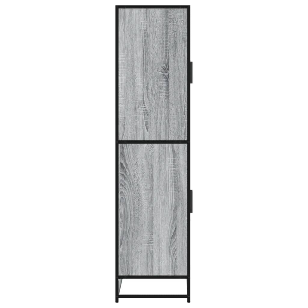 Hoge kast 68x35x139 cm bewerkt hout grijs sonoma eikenkleurig - AllerleiShop