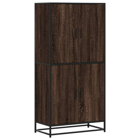 Hoge kast 68x35x139 cm bewerkt hout bruin eikenkleurig - AllerleiShop