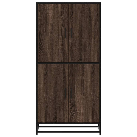 Hoge kast 68x35x139 cm bewerkt hout bruin eikenkleurig - AllerleiShop