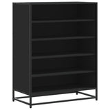 Schoenenkast 75x38x97,5 cm bewerkt hout en metaal zwart - AllerleiShop