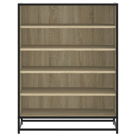 Schoenenkast 75x38x97,5 cm bewerkt hout en metaal sonoma eiken - AllerleiShop