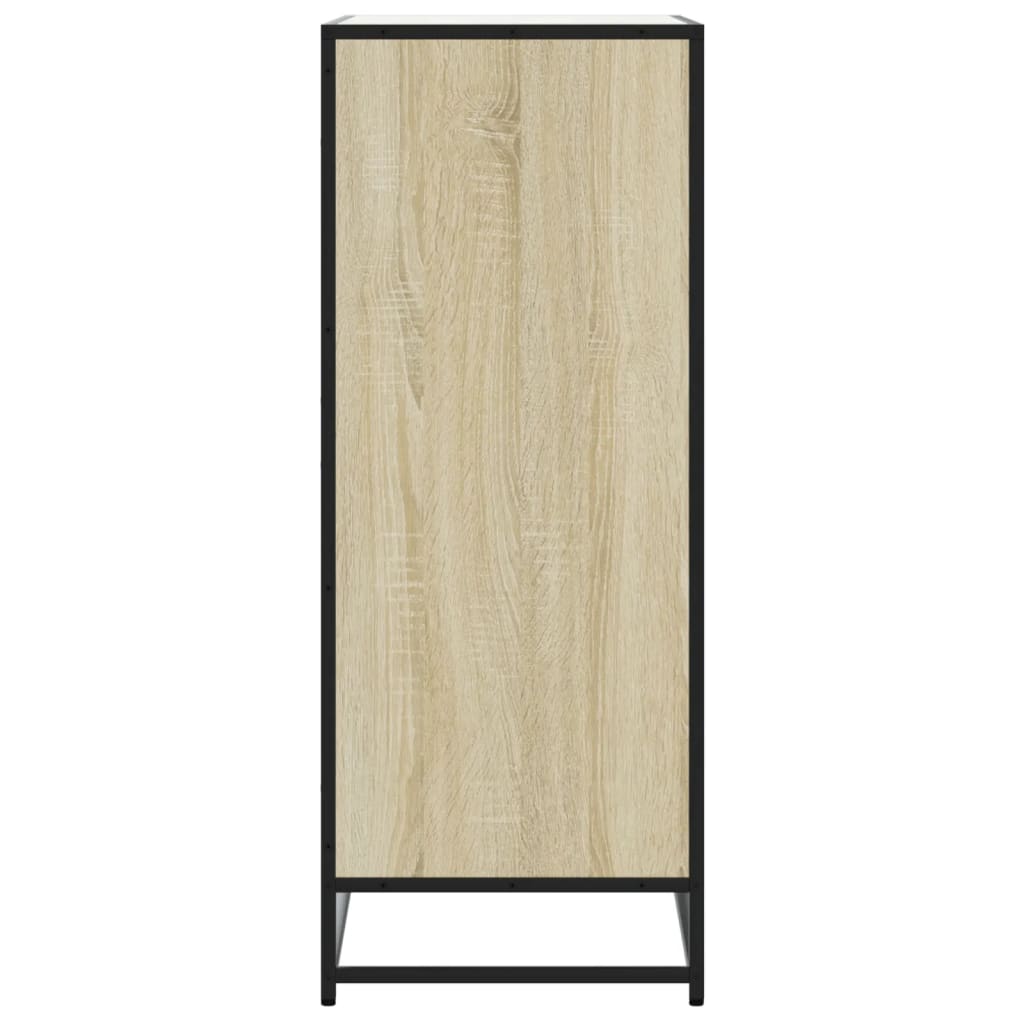 Schoenenkast 75x38x97,5 cm bewerkt hout en metaal sonoma eiken - AllerleiShop