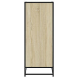 Schoenenkast 75x38x97,5 cm bewerkt hout en metaal sonoma eiken - AllerleiShop