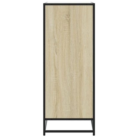 Schoenenkast 75x38x97,5 cm bewerkt hout en metaal sonoma eiken - AllerleiShop