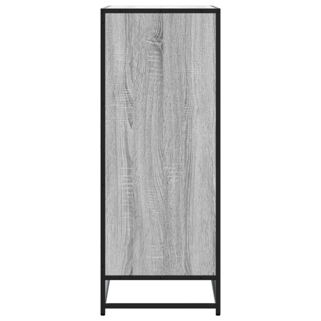 Schoenenkast 75x38x97,5 cm bewerkt hout en metaal grijs sonoma - AllerleiShop