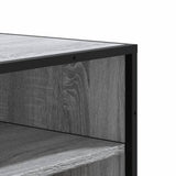 Schoenenkast 75x38x97,5 cm bewerkt hout en metaal grijs sonoma - AllerleiShop