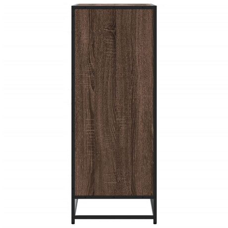 Schoenenkast 75x38x97,5 cm bewerkt hout en metaal bruin eiken - AllerleiShop