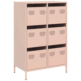 Hoge kast 68x39x101,5 cm staal roze - AllerleiShop