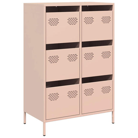 Hoge kast 68x39x101,5 cm staal roze - AllerleiShop