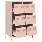 Hoge kast 68x39x101,5 cm staal roze - AllerleiShop