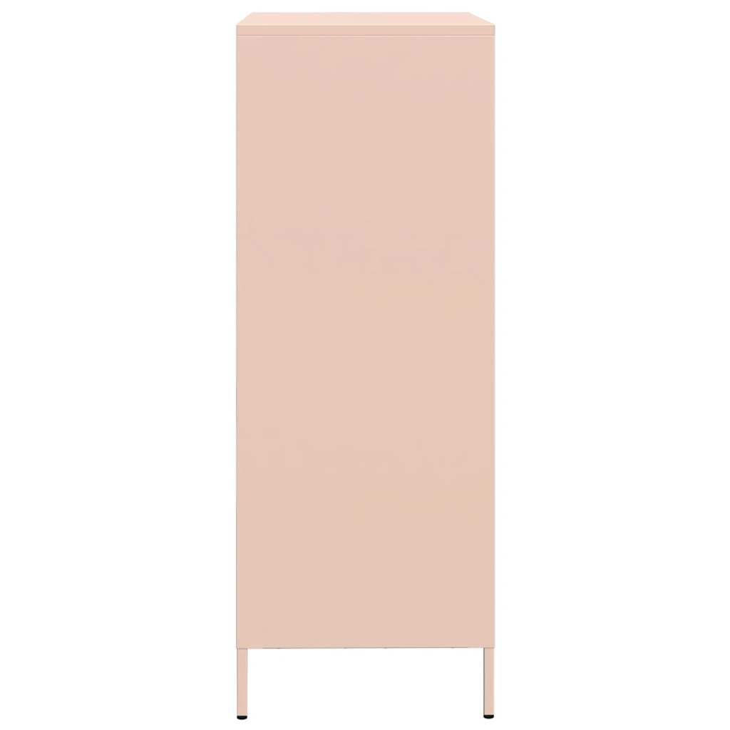 Hoge kast 68x39x101,5 cm staal roze - AllerleiShop