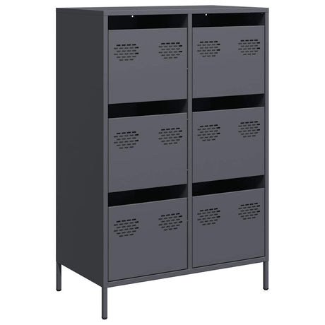 Hoge kast 68x39x101,5 cm staal antracietkleurig - AllerleiShop