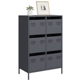 Hoge kast 68x39x101,5 cm staal antracietkleurig - AllerleiShop