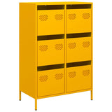 Hoge kast 68x39x101,5 cm staal mosterdgeel - AllerleiShop