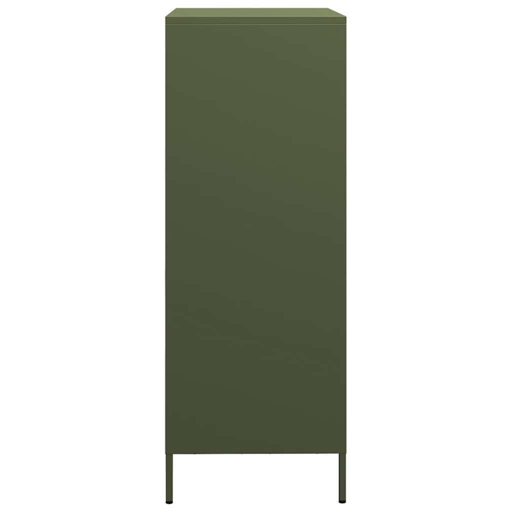 Hoge kast 68x39x101,5 cm staal olijfgroen - AllerleiShop