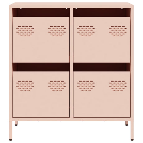 Dressoir 68x39x73,5 cm koudgewalst staal roze - AllerleiShop