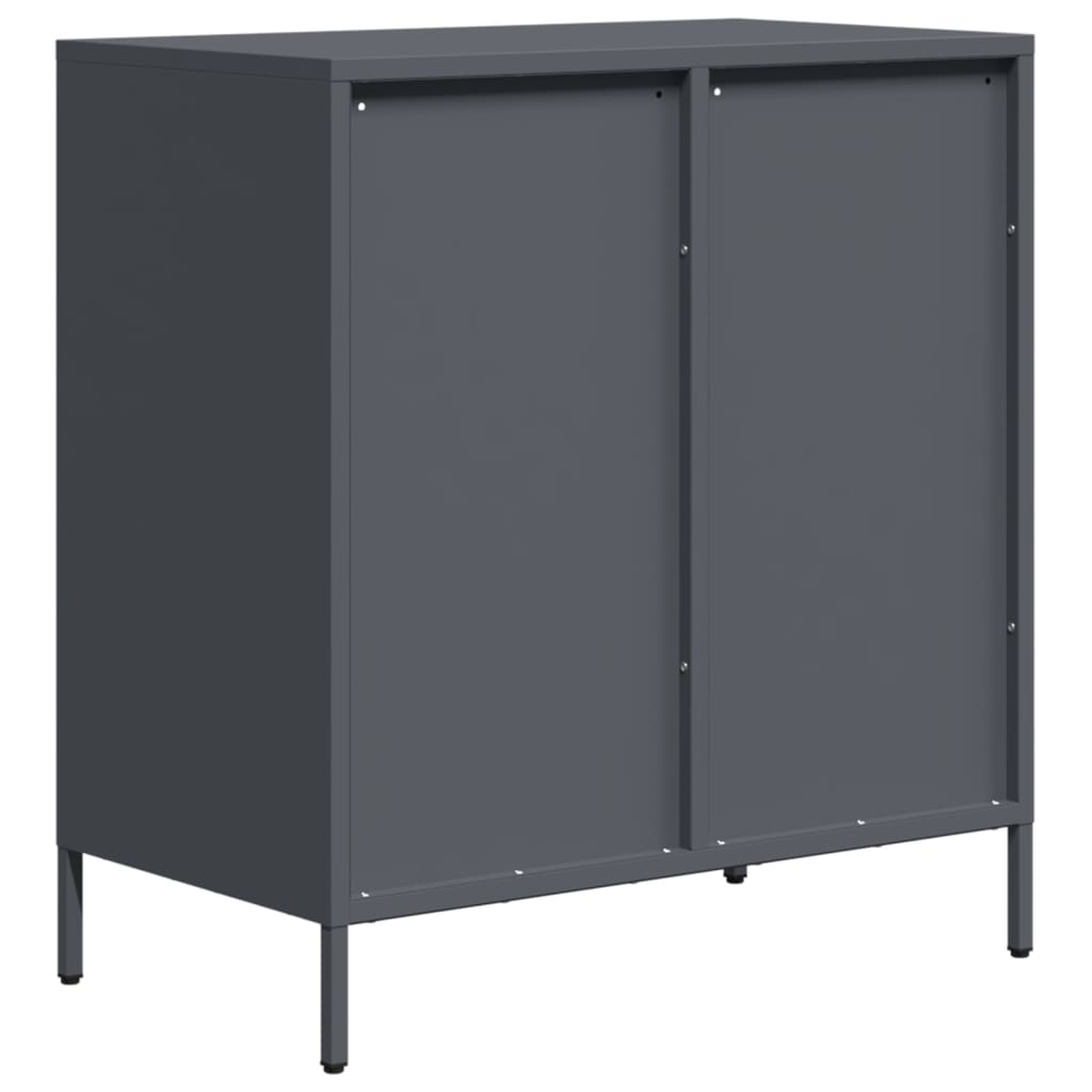 Dressoir 68x39x73,5 cm koudgewalst staal antracietkleurig - AllerleiShop