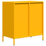 Dressoir 68x39x73,5 cm koudgewalst staal mosterdgeel - AllerleiShop