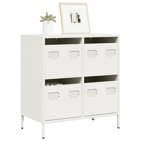 Dressoir 68x39x73,5 cm koudgewalst staal wit - AllerleiShop