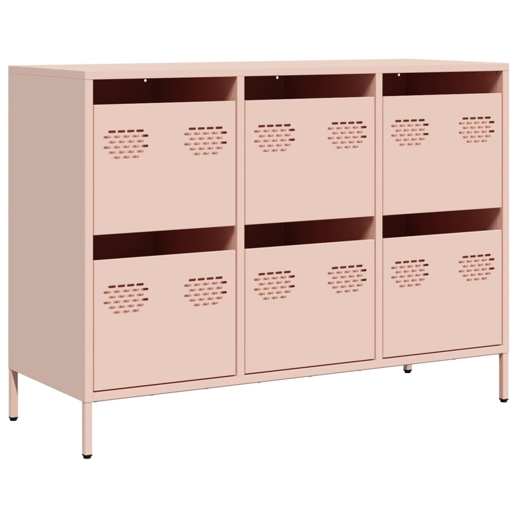 Dressoir 101,5x39x73,5 cm koudgewalst staal roze - AllerleiShop