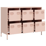 Dressoir 101,5x39x73,5 cm koudgewalst staal roze - AllerleiShop