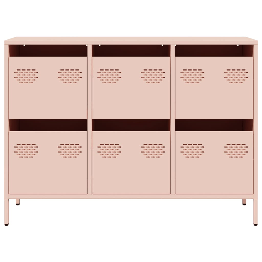 Dressoir 101,5x39x73,5 cm koudgewalst staal roze - AllerleiShop