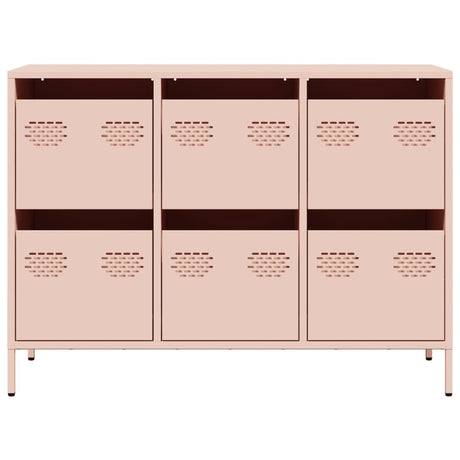 Dressoir 101,5x39x73,5 cm koudgewalst staal roze - AllerleiShop