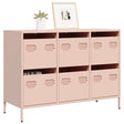 Dressoir 101,5x39x73,5 cm koudgewalst staal roze - AllerleiShop