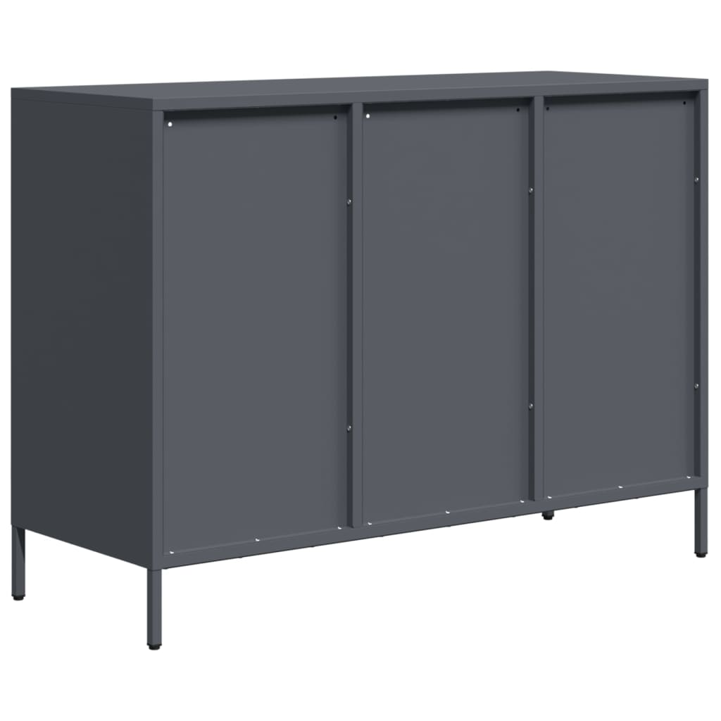 Dressoir 101,5x39x73,5 cm koudgewalst staal antracietkleurig - AllerleiShop